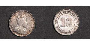 10 Cent Straits Settlements (1826 - 1946) Silber Eduard VII (1841-1910)