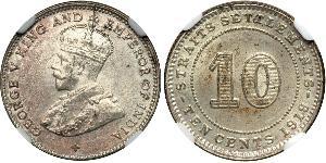 10 Cent Straits Settlements (1826 - 1946) Silber George V (1865-1936)