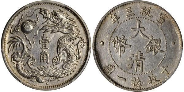 10 Cent Volksrepublik China Silber 