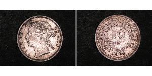 10 Cent British Honduras (1862-1981) Silver Victoria (1819 - 1901)