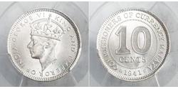 10 Cent British Malaya Silver George VI (1895-1952)