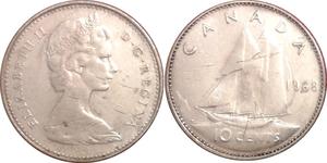 10 Cent Canada Silver Elizabeth II (1926-2022)