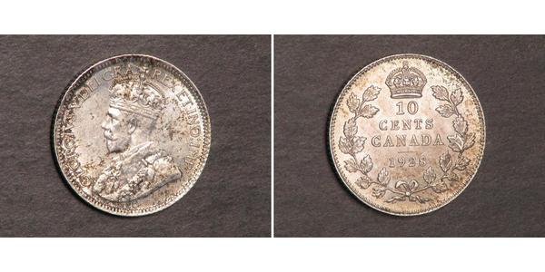 10 Cent Canada Silver George V of the United Kingdom (1865-1936)