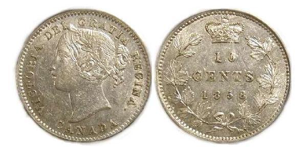 10 Cent Canada Silver Victoria (1819 - 1901)