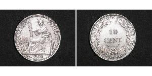 10 Cent French Indochina (1887-1954) Silver 