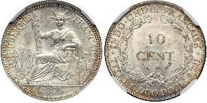 10 Cent French Indochina (1887-1954) Silver 