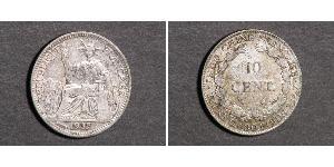 10 Cent French Indochina (1887-1954) Silver 