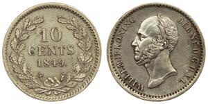 10 Cent Kingdom of the Netherlands (1815 - ) Silver 