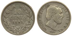 10 Cent Kingdom of the Netherlands (1815 - ) Silver William III of the Netherlands
