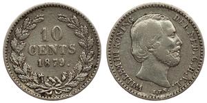 10 Cent Kingdom of the Netherlands (1815 - ) Silver William III of the Netherlands