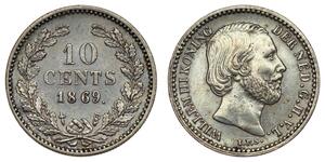 10 Cent Kingdom of the Netherlands (1815 - ) Silver William III of the Netherlands