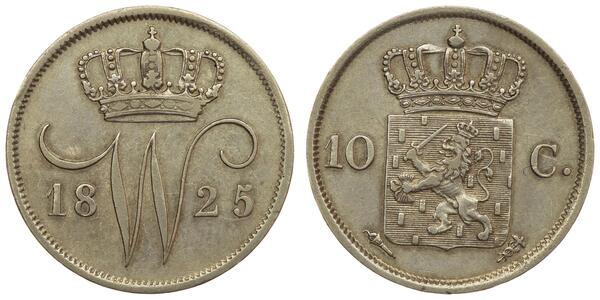 10 Cent Kingdom of the Netherlands (1815 - ) Silver 