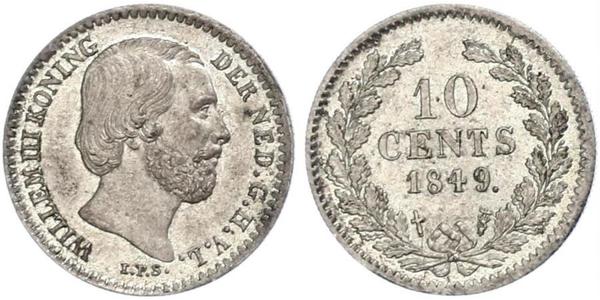 10 Cent Kingdom of the Netherlands (1815 - ) Silver William III of the Netherlands