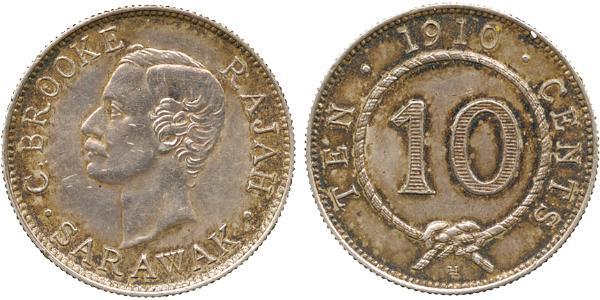 10 Cent Sarawak Silver 