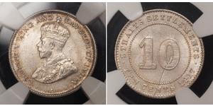 10 Cent Straits Settlements (1826 - 1946) Silver George V of the United Kingdom (1865-1936)