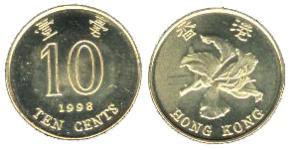 10 Cent Hong Kong Steel/Brass 