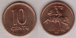 10 Cent Lituania (1991 - ) Tin/Cobre/Zinc 