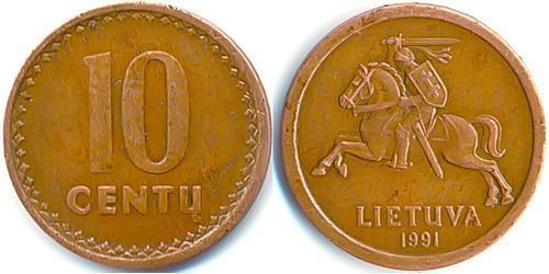 10 Cent Lithuania (1991 - ) Tin/Copper/Zinc 
