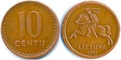 10 Cent Lituanie (1991 - ) Tin/Cuivre/Zinc 
