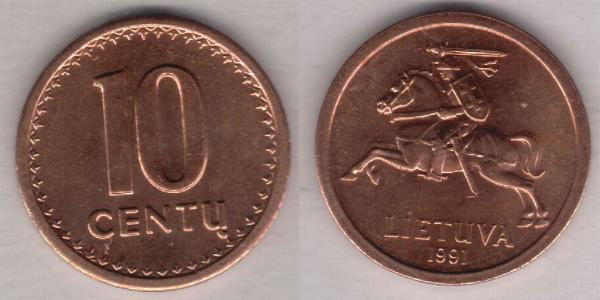 10 Cent Lituanie (1991 - ) Tin/Cuivre/Zinc 