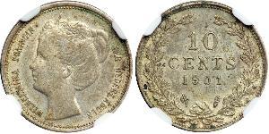 10 Cent Kingdom of the Netherlands (1815 - )  Wilhelmina of the Netherlands (1880 - 1962)