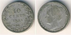 10 Cent Königreich der Niederlande (1815 - )  Wilhelmina (Niederlande)(1880 - 1962)