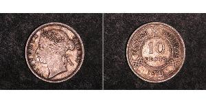 10 Cent British Honduras (1862-1981) 銀 维多利亚 (英国君主)