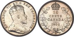 10 Cent 加拿大 銀 爱德华七世 (1841-1910)