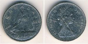 10 Cent 加拿大 銀 伊丽莎白二世 (1926-2022)