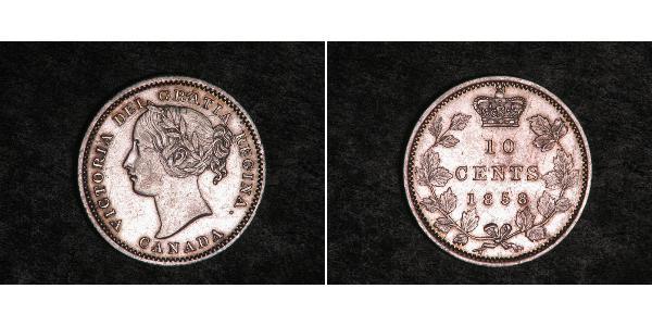 10 Cent 加拿大 銀 维多利亚 (英国君主)
