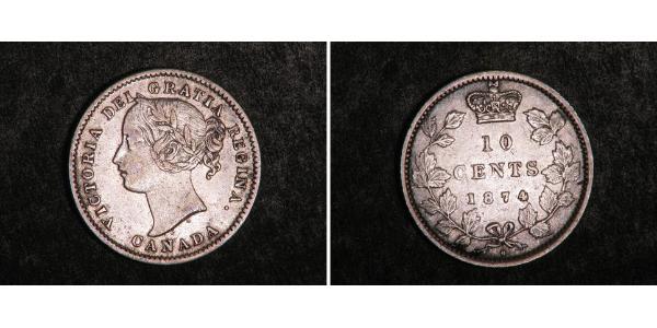 10 Cent 加拿大 銀 维多利亚 (英国君主)