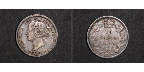 10 Cent 加拿大 銀 维多利亚 (英国君主)