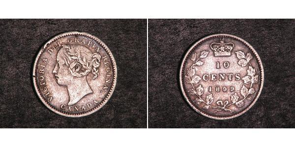 10 Cent 加拿大 銀 维多利亚 (英国君主)