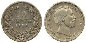 10 Cent 荷兰王国 銀 威廉三世 (尼德兰)
