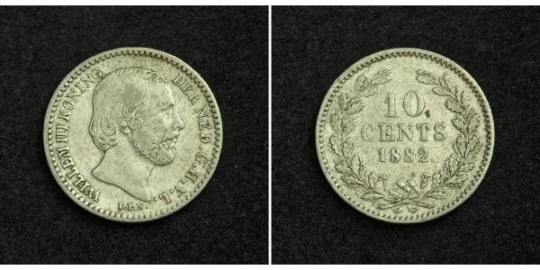 10 Cent 荷兰王国 銀 威廉三世 (尼德兰)