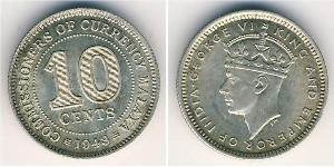 10 Cent 馬來聯邦 銀 乔治六世 (1895-1952)