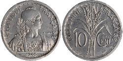 10 Cent French Indochina (1887-1954) 铝/镍 