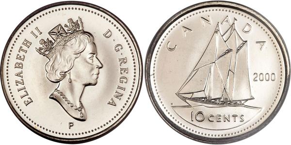 10 Cent 加拿大 镍 伊丽莎白二世 (1926-2022)