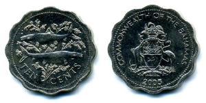 10 Cent Bahamas 銅/镍 
