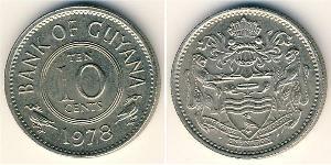 10 Cent Guyana 銅/镍 