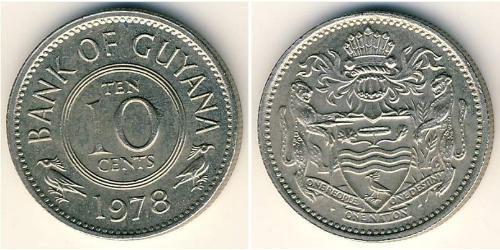 10 Cent Guyana 銅/镍 