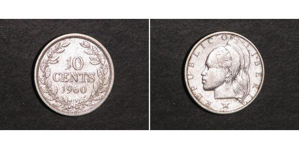 10 Cent Liberia 銅/镍 