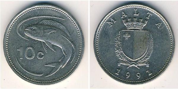 10 Cent Malta 銅/镍 
