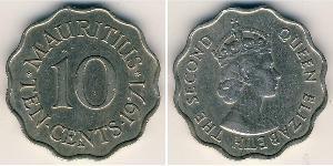10 Cent Mauritius 銅/镍 伊丽莎白二世 (1926-2022)
