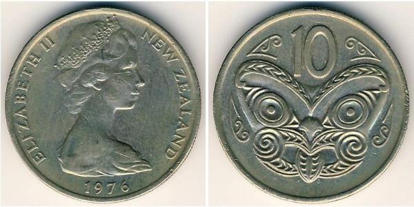 10 Cent 新西兰 銅/镍 伊丽莎白二世 (1926-2022)