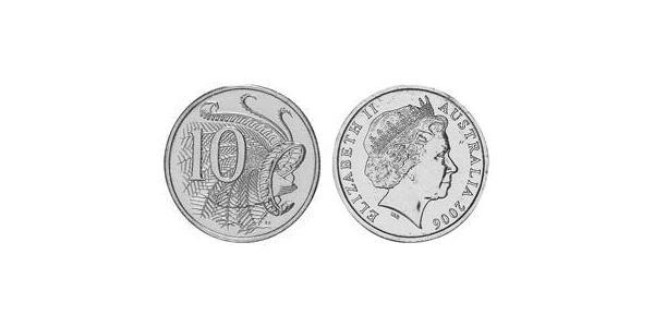10 Cent 澳大利亚 銅/镍 伊丽莎白二世 (1926-2022)