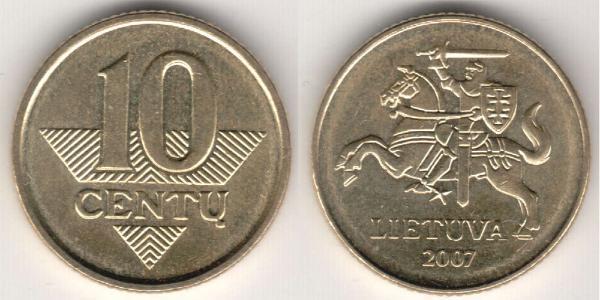 10 Cent 立陶宛 黃銅/镍 