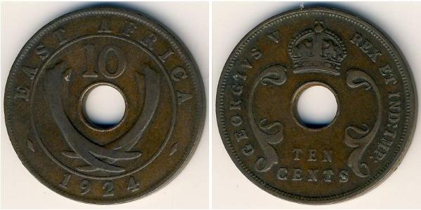 10 Cent East Africa 青铜 乔治五世  (1865-1936)