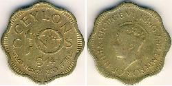 10 Cent Sri Lanka/Ceylon 黃銅 