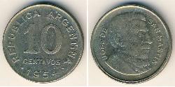 10 Centavo Argentina (1861 - ) Acciaio/Nichel 